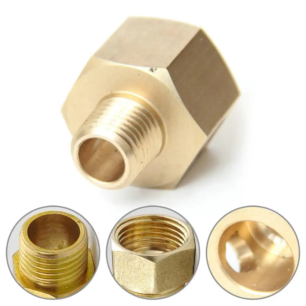

Male To Female Thread Brass Pipe Connectors Brass Coupler Adapter Threaded Fitting 1/2" 1/4" For Tube Docking Gas Stoves