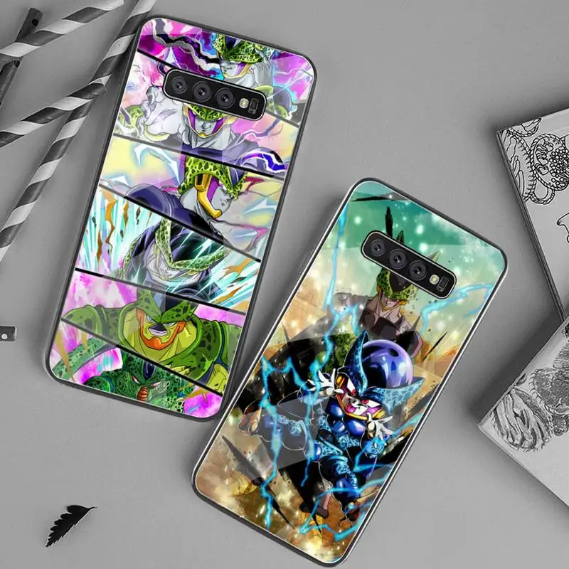 

Bandai Dragon Ball Z Cell Phone Case Tempered Glass For Samsung S20 Ultra S7 S8 S9 S10 Note 8 9 10 Pro Plus Cover