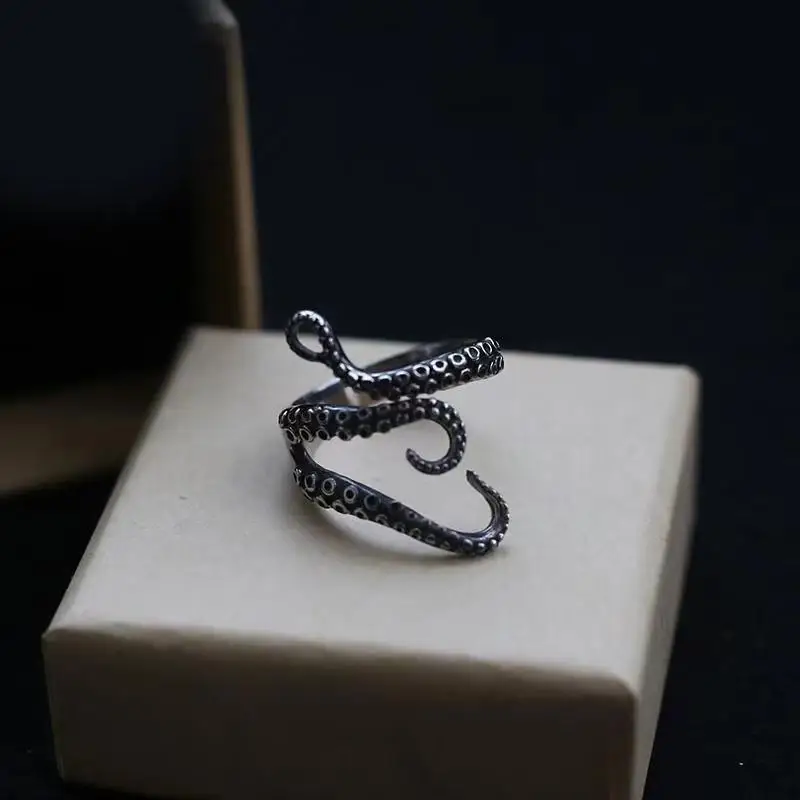 

Octopus Ring Opening Male Personality Crowd Design Ins Fashion Cool High Grade Female Index Finger