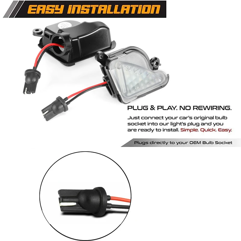 2 шт. светодиодные фонари под боковым зеркалом лампы приветствия для Skoda Superb Octavia 3