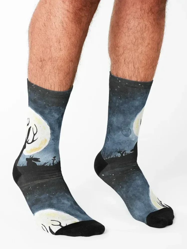 Jackalope Moon Socks зимние спортивные чулки носки для женщин и мужчин