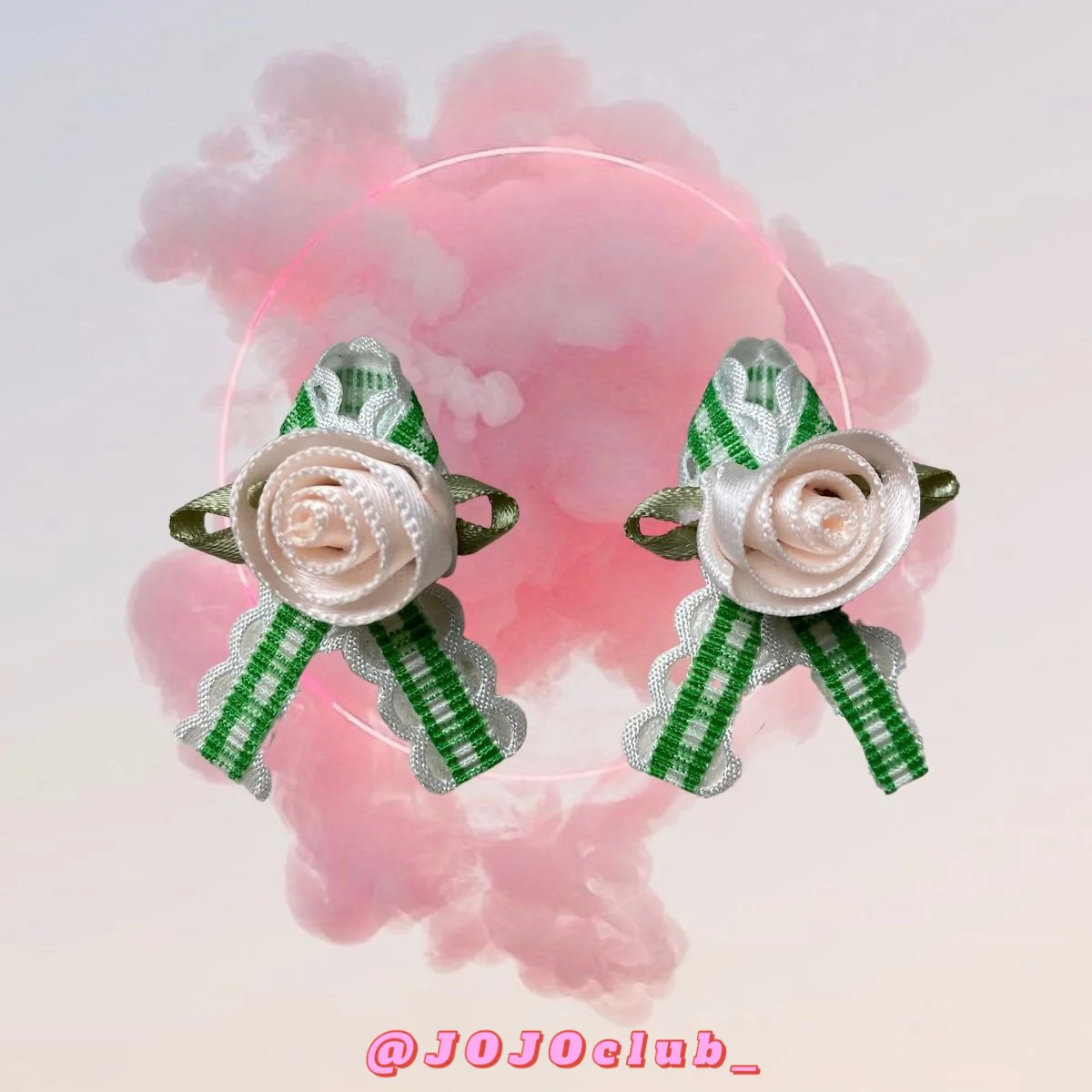 Jojoclub-Original Design Romantic Flower Plaid Female Sexy Retro Stud Earrings |