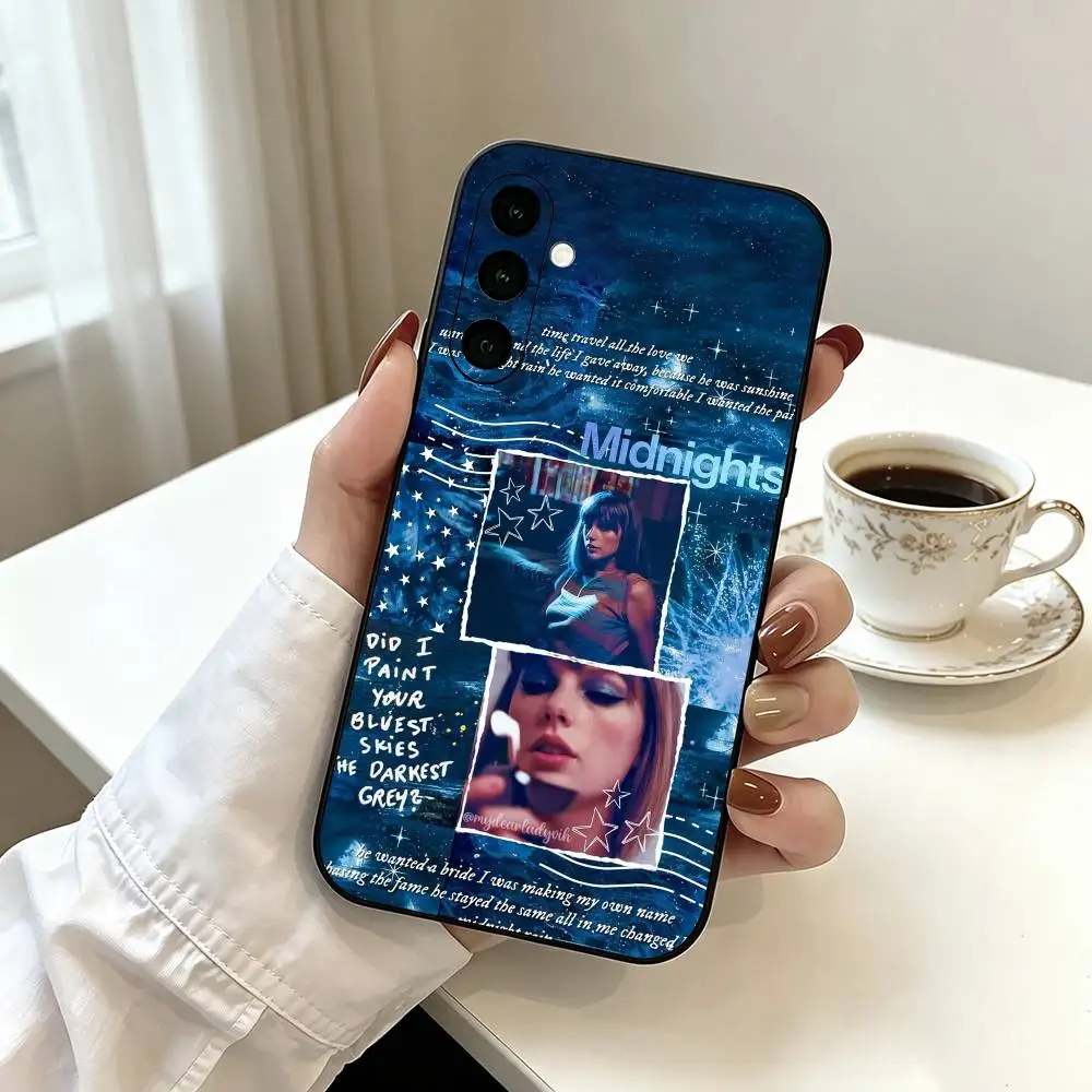 Фото Чехол для телефона T-Taylor Singer Swift-t для Samsung Galaxy A73, A72, A71, A70, A53, A52, A51, мягкий силиконовый черный чехол №4