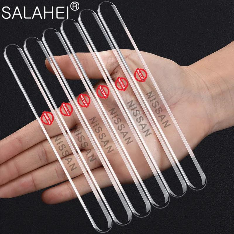 

6Pcs Transparent Car Door Anti-collision Strips Stickers For Nissan Qashqai J10 J11 Juke X-trail T32 Note Almera Teana Micra