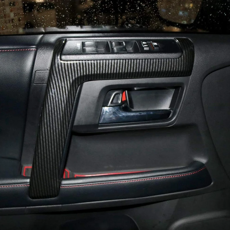 For 4Runner 2010-2019 Car Accessories Door Side Armrest Strip Cover Trim ABS 4PCS |