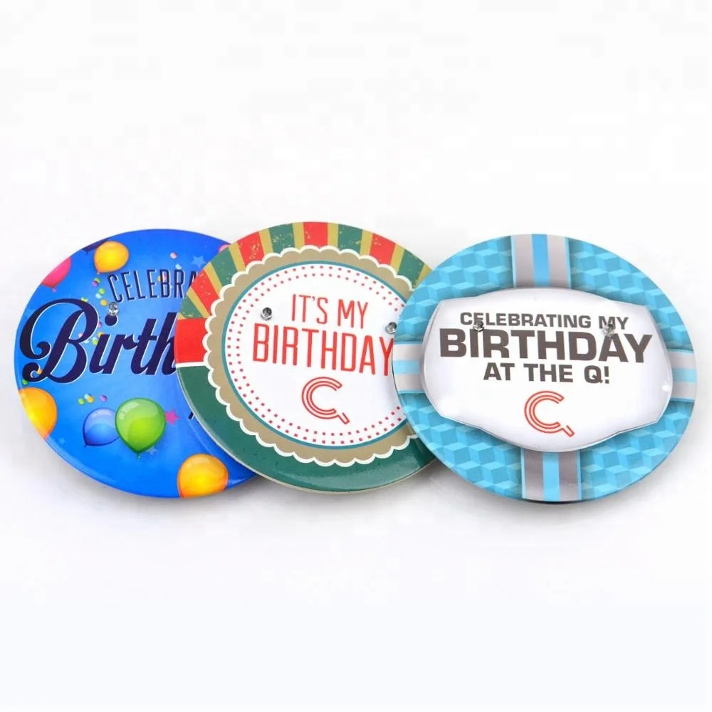 Бейдж Брошь на булавке индивидуальная дешевая форма квадратная круглая жестяная