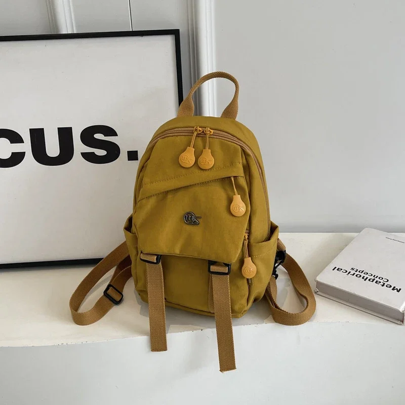 Простой однотонный нейлоновый рюкзак унисекс новинка 2024 хит продаж