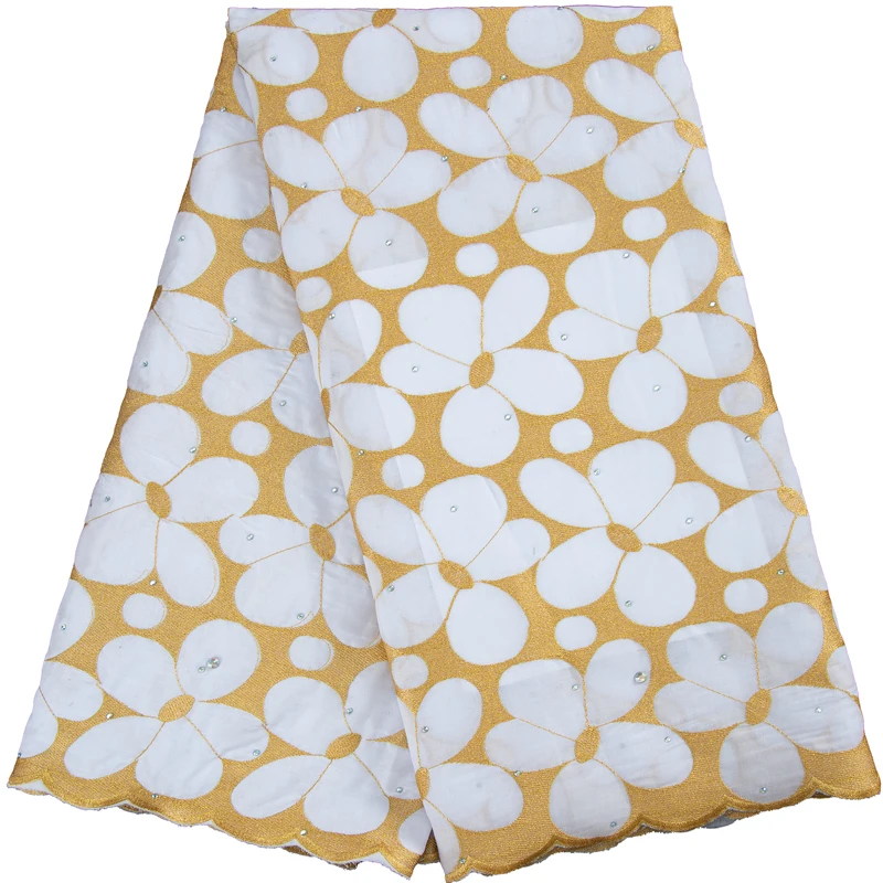 

5 Yards Swiss Voile Lace In Switzerland 2023 High Quality African Cotton Lace Fabric For Women Party Dresses Sewing F3143