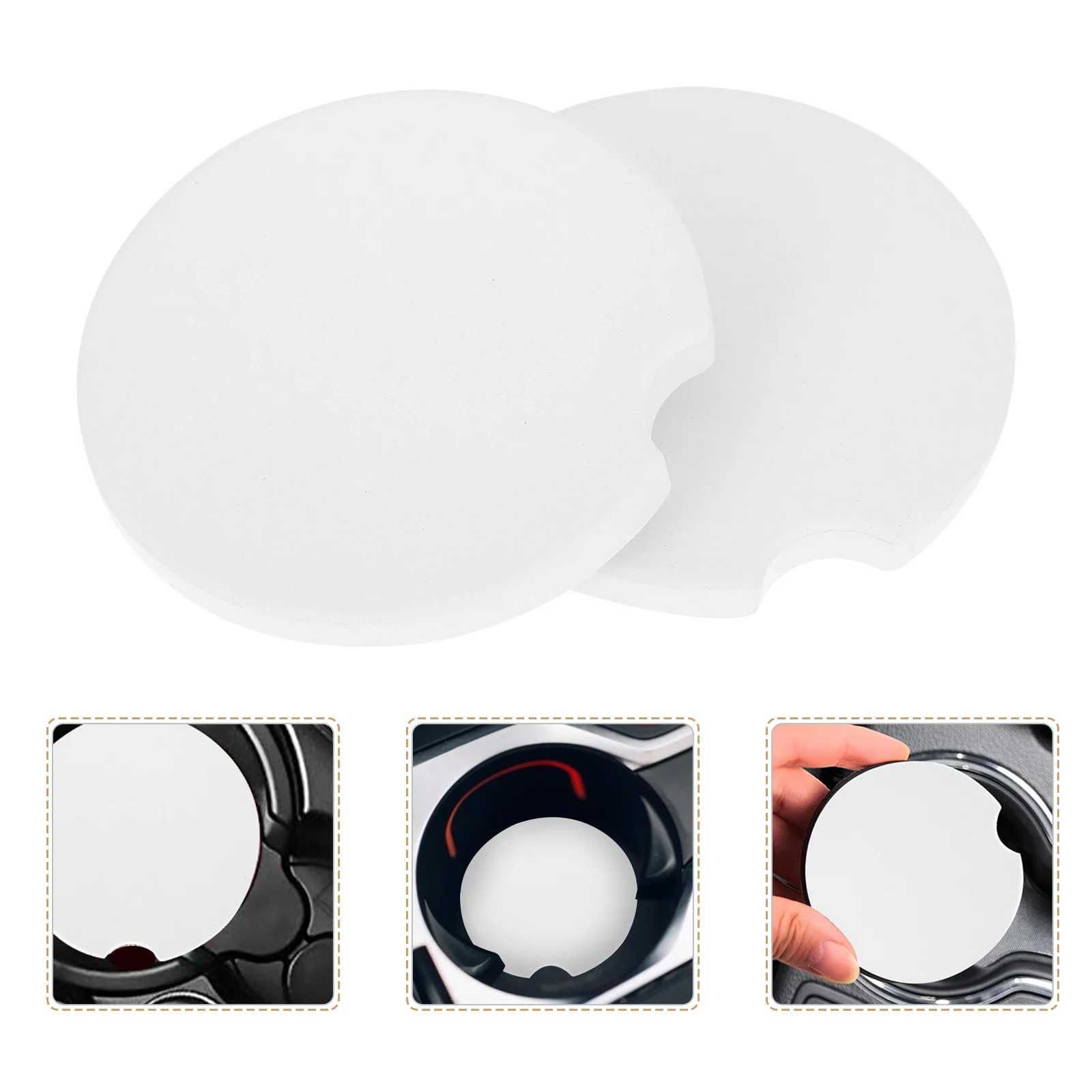 

6Pcs Car Cup Coasters Smooth Useful Car Cup Mats Car Cup Pads Car Accessories Auto Cupholder Coaster