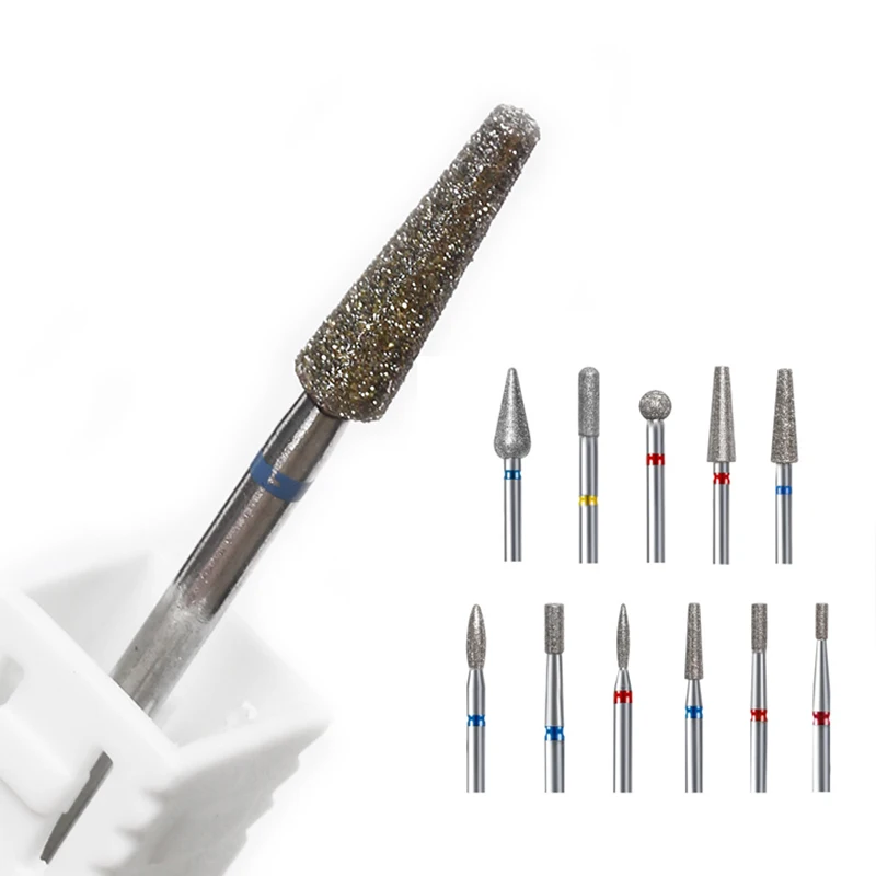 Diamond Nail Drill Bits Cuticle Cleaner for Electric Manicure Pedicure Polishing Art Tool Salon Home Supplies