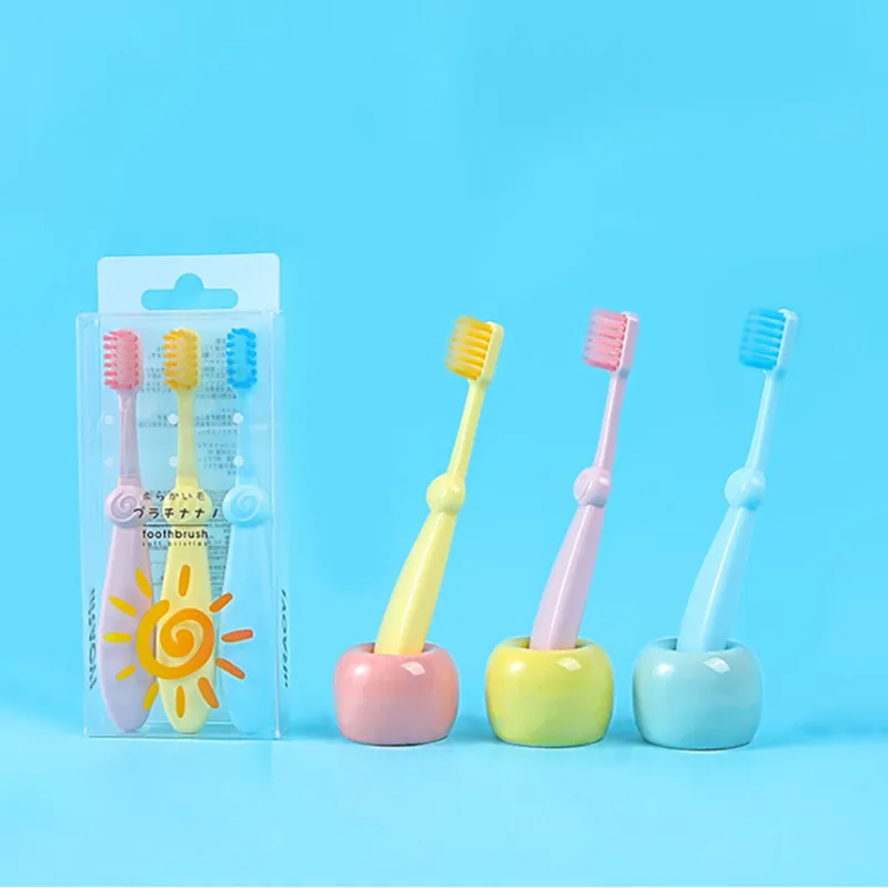 

Baby Soft-bristled Silicone Toothbrush For Children Teeth Cute Training Toothbrushes Baby Dental Care ToothBrush 3Pcs/Set