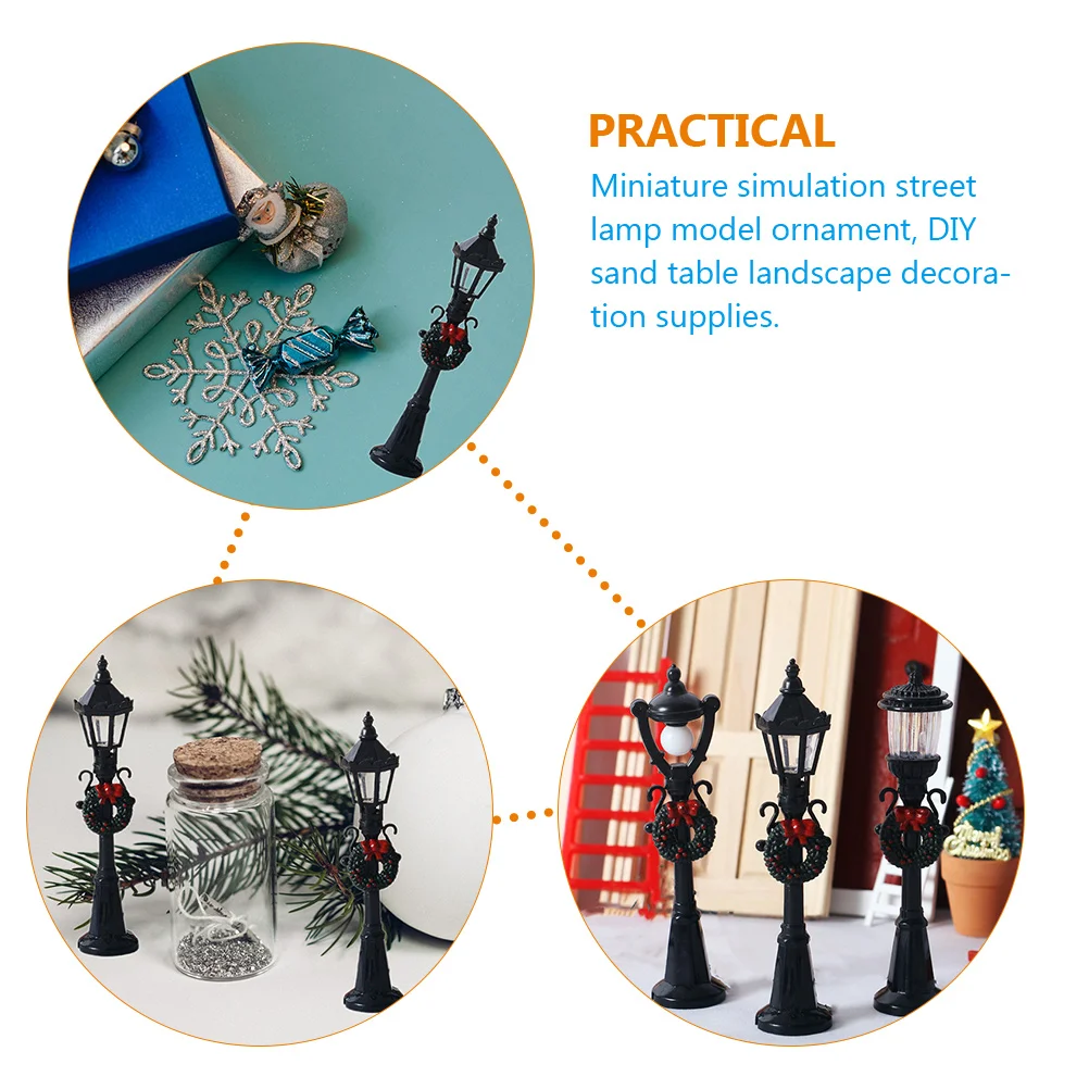 2 шт. миниатюрный фонарь для дорожки железнодорожный уличный модель декор