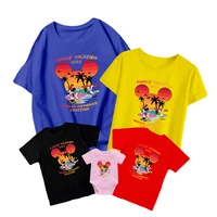 family vacation 2022 disney t shirts minnie daisy duck kids short sleeve baby girl boy baby romper family matching adult unisex