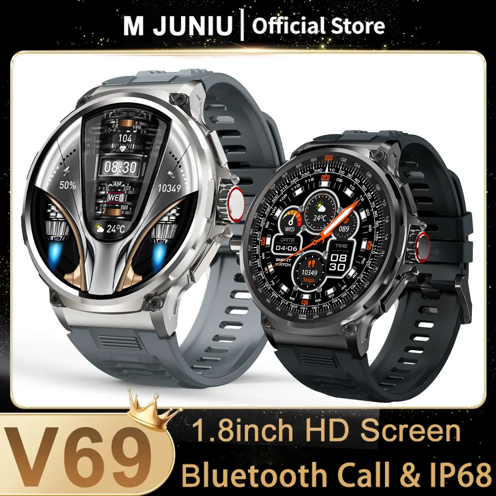 Смарт-часы V69 мужские 2023 дюйма 1 85 мАч Android/iOS