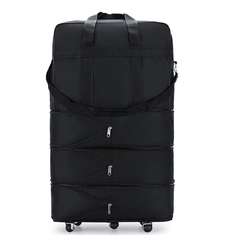 Large Capacity Universal Wheel Travel Bag Abroad Study Oxford Cloth Folding Rucksack Airplane Luggage Storage Suitcase New