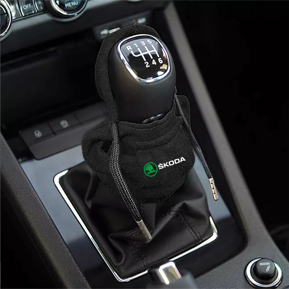 

1 шт. для Skoda S Octavia VII, толстовка с капюшоном, автомобильная ручка переключения передач, чехол для ручных ручек, рождественская куртка, аксессуары для интерьера