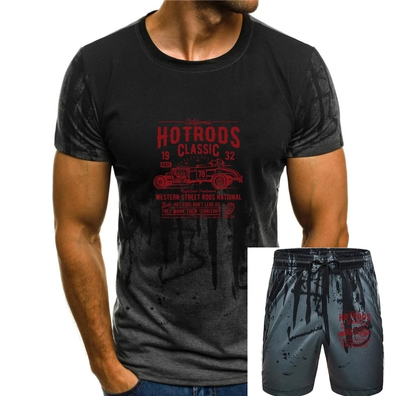 

Hot Rod T Shirt Vintage Car Racing men t shirt
