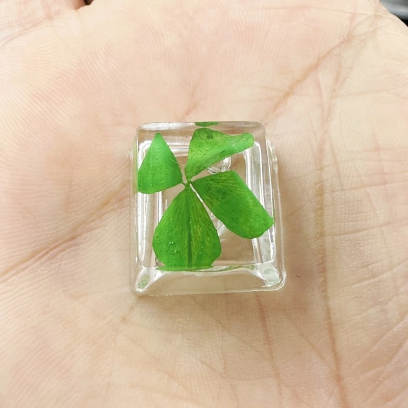 Смола Keycap ручной работы таможенный прозрачный клевер полимерная клавиатура