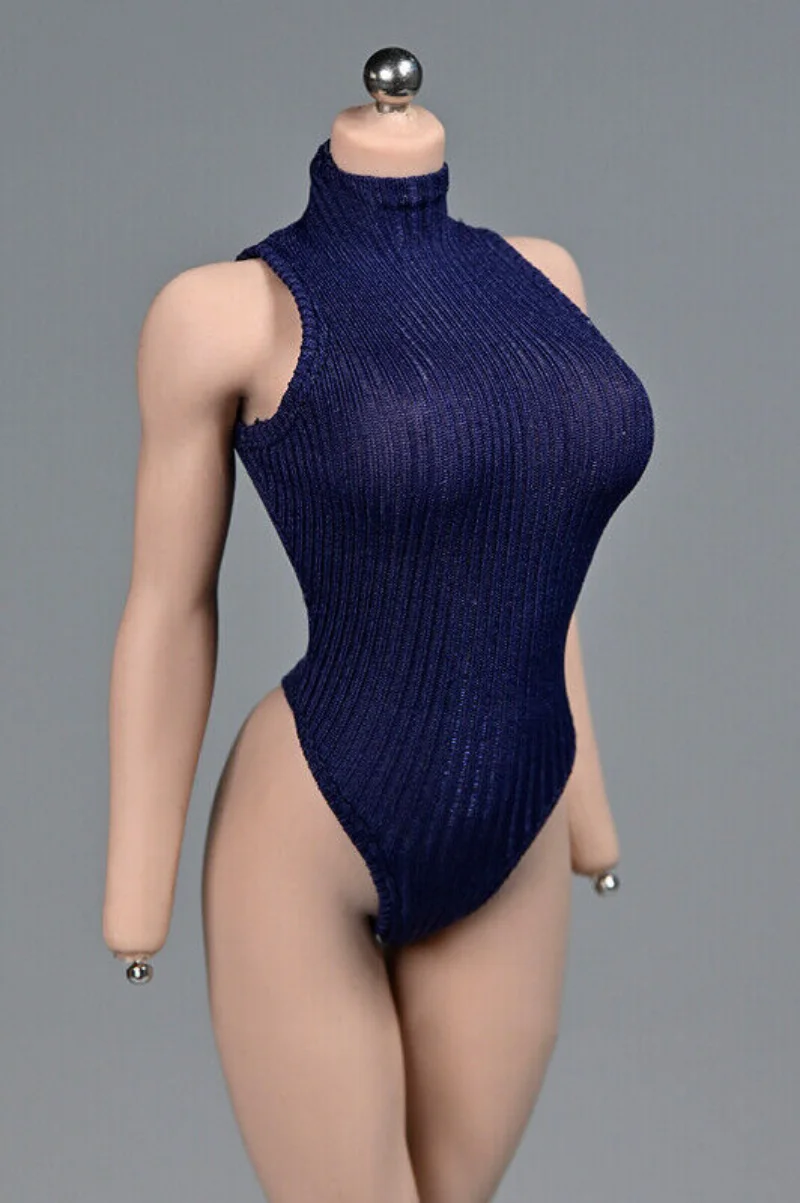 

Deep Blue 1/6 Female Sleeveless HighFork Jami One-piece Bodysuit 12'' Ph tbl