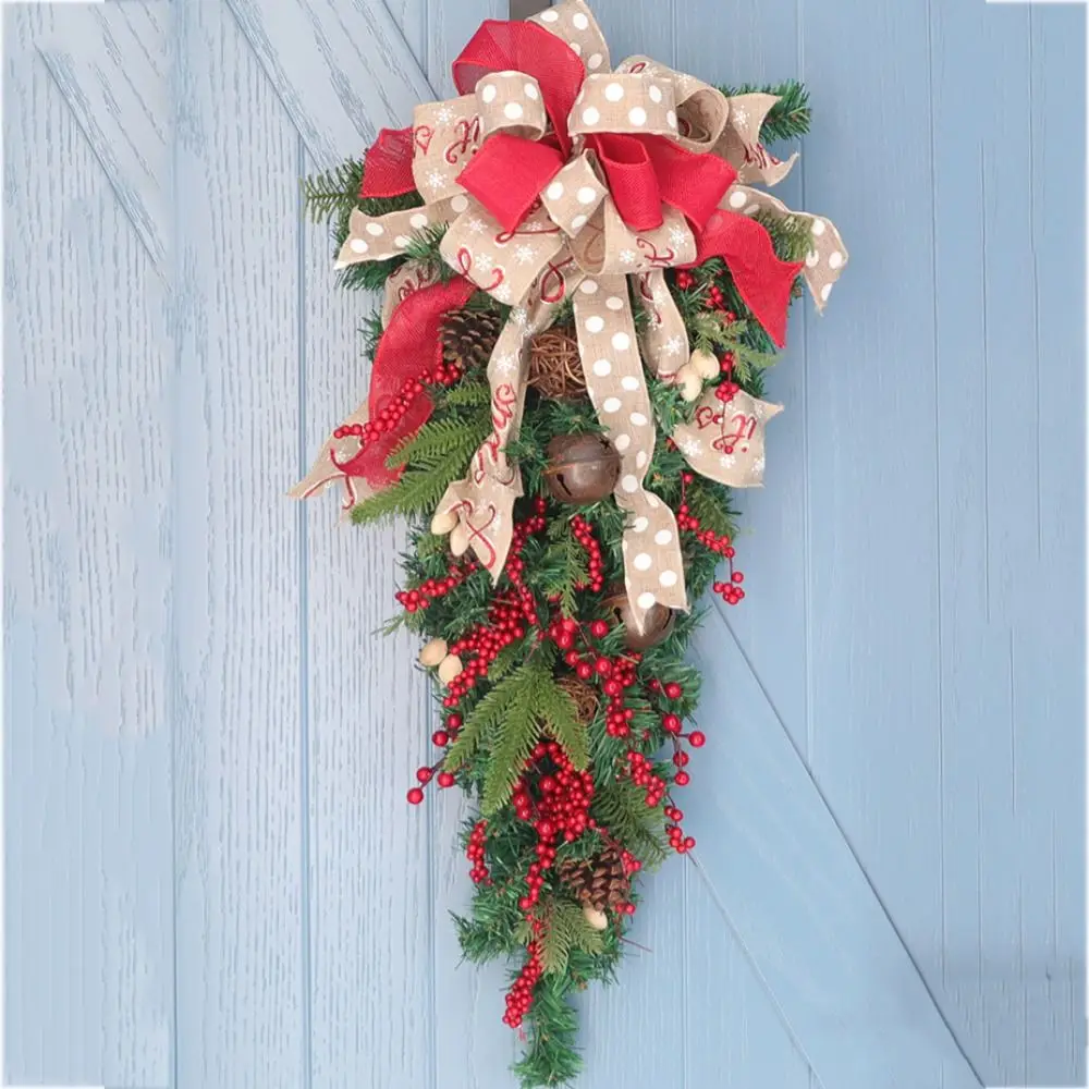 

Multipurpose Durable Christmas Door Wreath Creative Plastic Christmas Hanging Ornaments American Style Home Decor