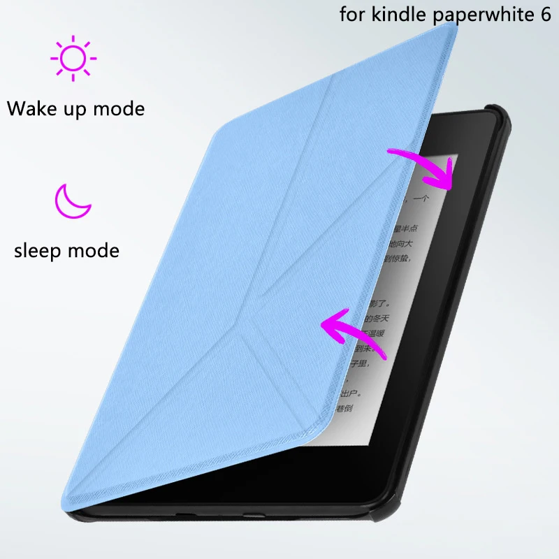Складной защитный чехол с ручкой и держателем для Kindle Paperwhite 6 2024 многоугольный