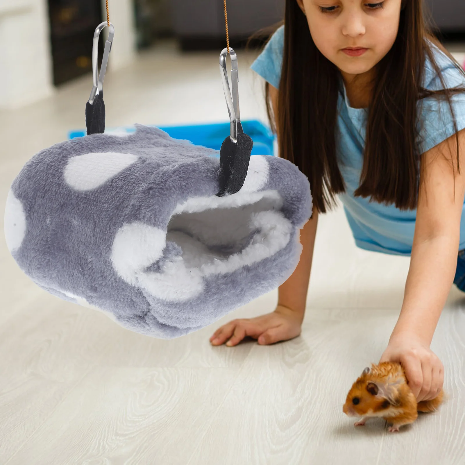 Фланелевая кровать для домашних животных пещера аксессуары гамака в горошек