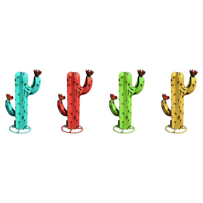 

Mini Metal Saguaro Garden Art Decor Cactus Statue For Outdoor Yard Garden Lawn Home Decor Garden Art Decor