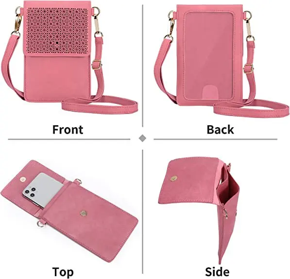 Crossbody Phone Purse for Women, Lightweight Shoulder Wallet PU  Phone Case Bag