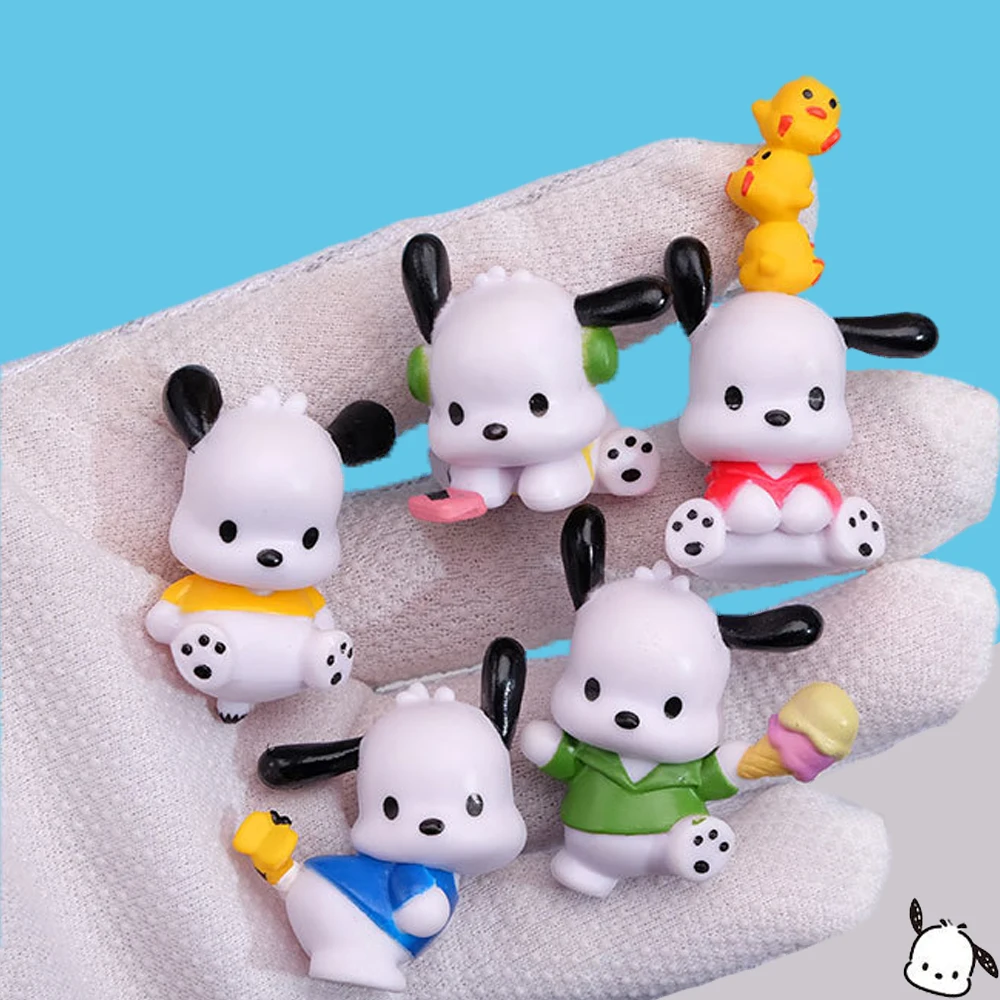 

Sanrio Pochacco Pendant Cartoon Figure Dolls Bag Car Key Ring Ornaments Cute Diy Toys Backpack Accessories Resin Friends Gifts