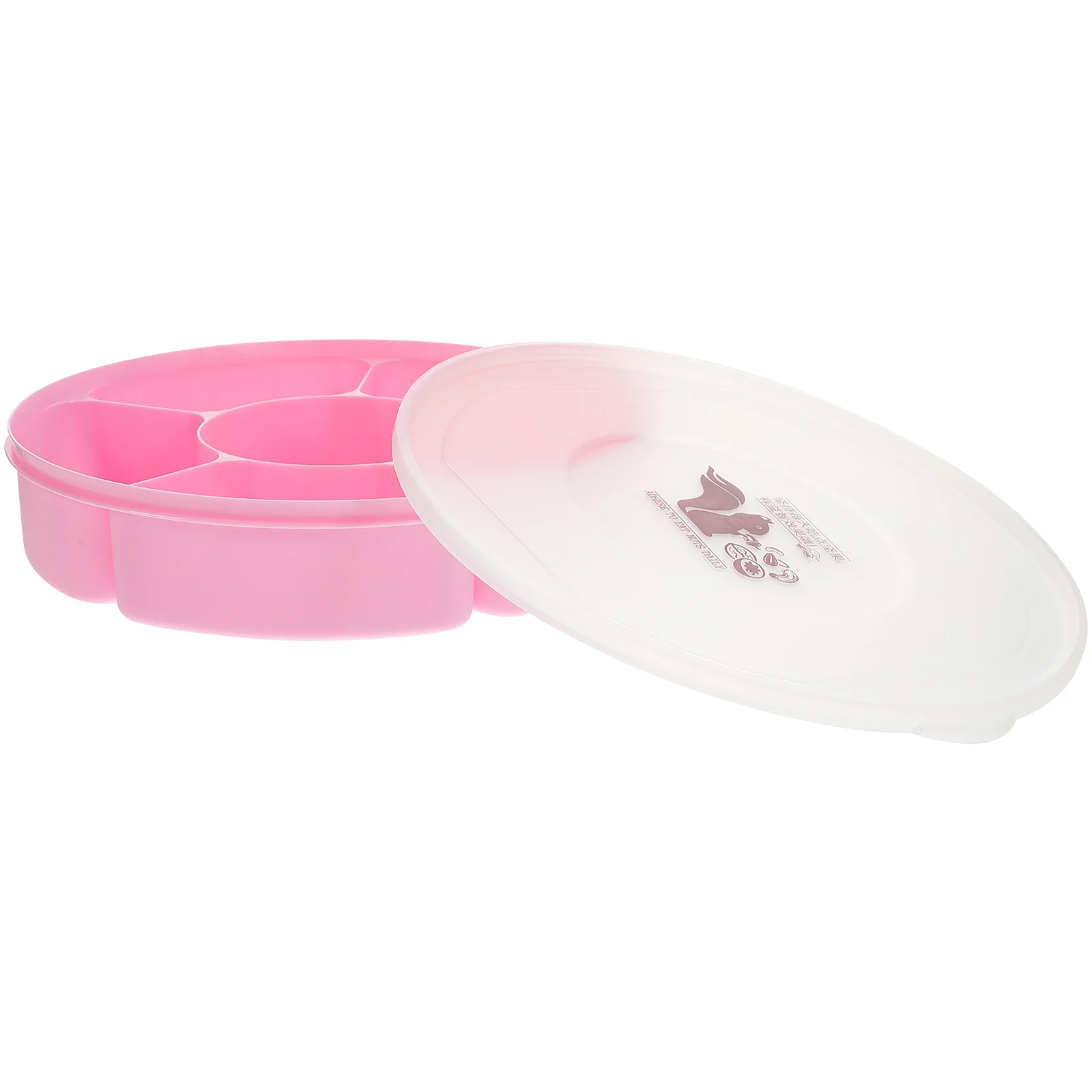 

Appetizer Serving Tray Nut Serving Tray 6 Compartment Snack Containers Snack Tray with Lid Container Sets ( Random Color )