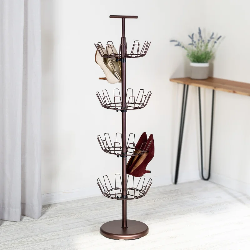 

Honey Can Do 4-Tier Revolving 24-Pair Bronze Shoe Tree