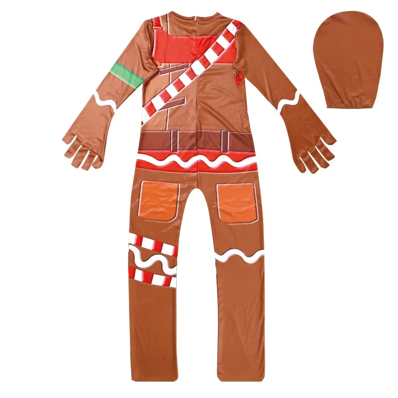 Детский костюм черепа-солдата с имбирем для косплея пряничный человечек жнец