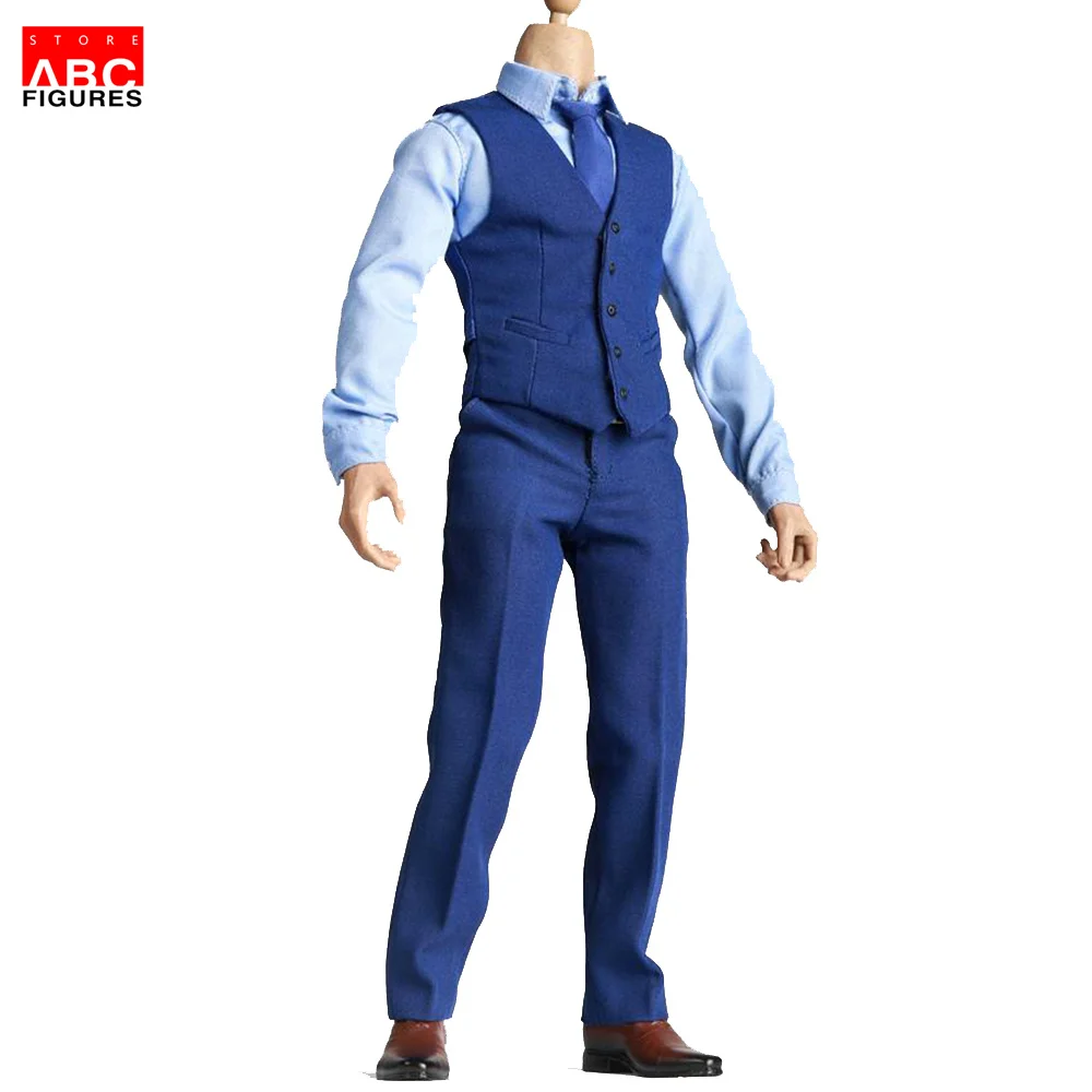 

1/6 Ben Affleck Suit Clothes Set Male Blue Suit Clothes Model Fit 12'' Man Action Figure Body Dolls