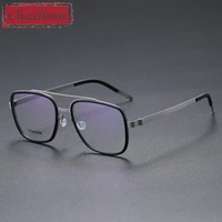 ultra thin light weight eyeglasses men prescription glasses titanium blue ray block crystal women frame for progressive lenses