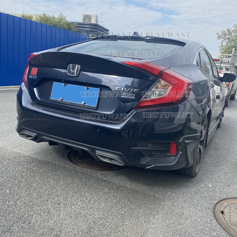 

Высококачественный спойлер для заднего багажника, удлинитель для губ для Honda For Civic 10 поколения, 4 Dr Sedan 2016-2022, задний спойлер, губа для заднего ...