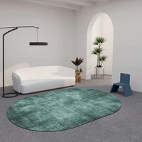 fashion oval carpets living room abstract emerald green messy line art line bedroom bedside floor mat custom 3m wide rug