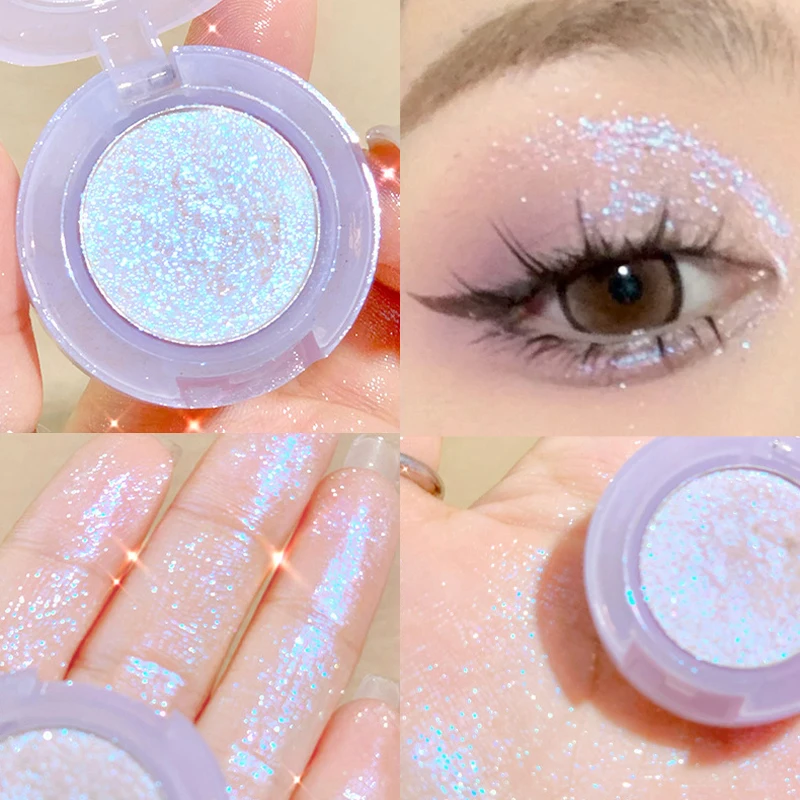 

Colorful Glitter Eyeshadow Mashed Potato Texture Long Lasting Not Dry Eyeshadow Pearlescent Glitter Shimmer Eye Shadow Makeup