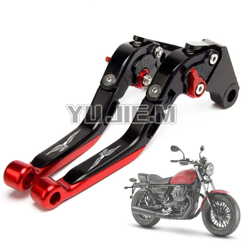 Для Moto Guzzi V7 MILANO/CARBON/ROUGH 2018-2019 V9 BOBBER/ROAMER 2016-2017 мотоцикл с ЧПУ складные выдвижные