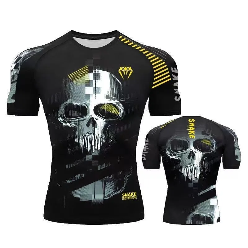 Мужская Быстросохнущая Тренировочная Футболка Mma Ufc Костюм Для Фитнеса Venom Shark С