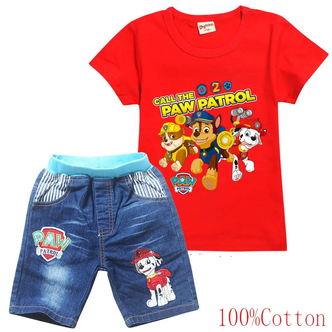 Футболка с коротким рукавом и шорты для мальчиков девочек