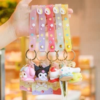 sanrio anime hello kitty kuromi my melody anime peripheral kawaii doughnut series bag decor keychain toys for girls gift
