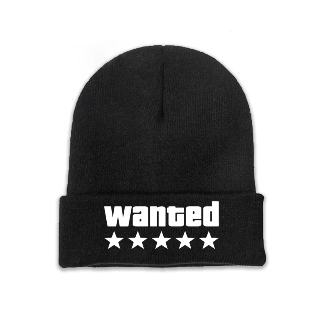 

Knit Hat GTA Grand Theft Auto Game Winter Warm Beanie Caps Wanted Men Women Fashion Casual Bonnet