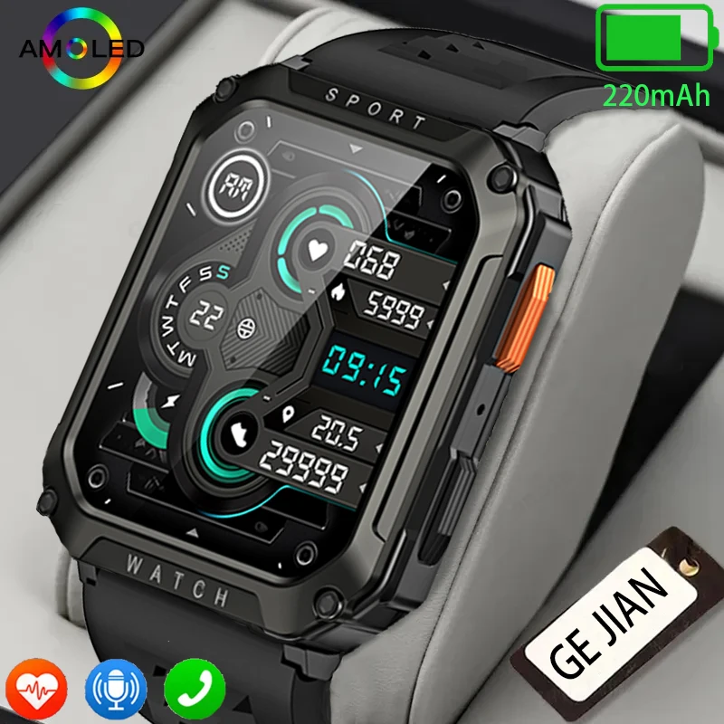 

GEJIAN New T8PRO Smart Watch Outdoor Sports Men's Smart Watch with Flashlight Bluetooth Voice Call AI Voice Assistant
