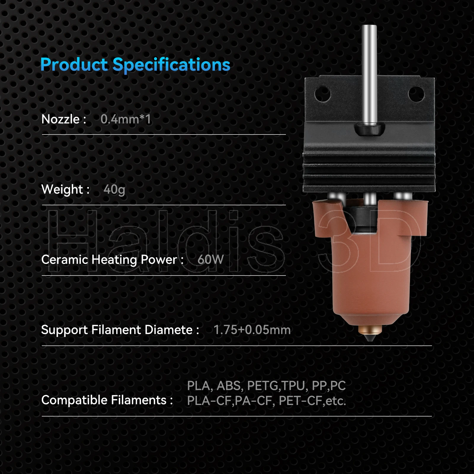 Фото Обновленный комплект Hotend для Creality K1C/K1 Max, цельная насадка для быстрой замены, керамический нагревательный блок, детали для 3D-принтера с высоким расходом №3