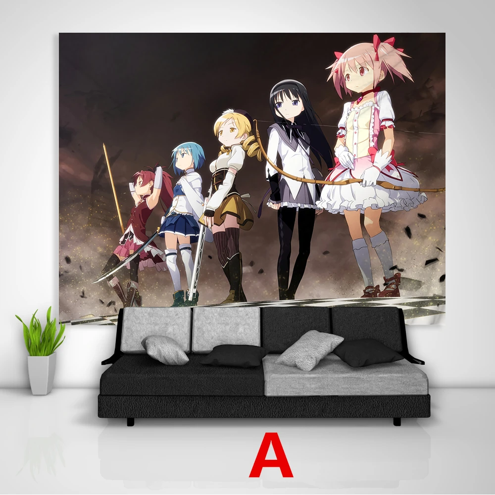 Художественный гобелен Puella Magi Madoka Magica настенные художественные плакаты с