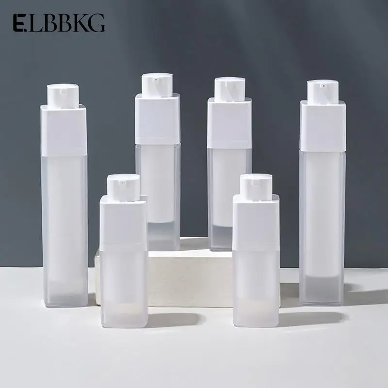 

Airless Pump Rotate Cosmetic Container Frosted Double-layer Thickened Square Lotion Empty Airless Bottle 15ml 30ml 50ml
