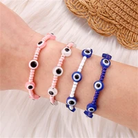 vintage turkish evil eye braided bracelets lucky knot blue eyes beads adjustable charm bracelet for women men friendship jewelry