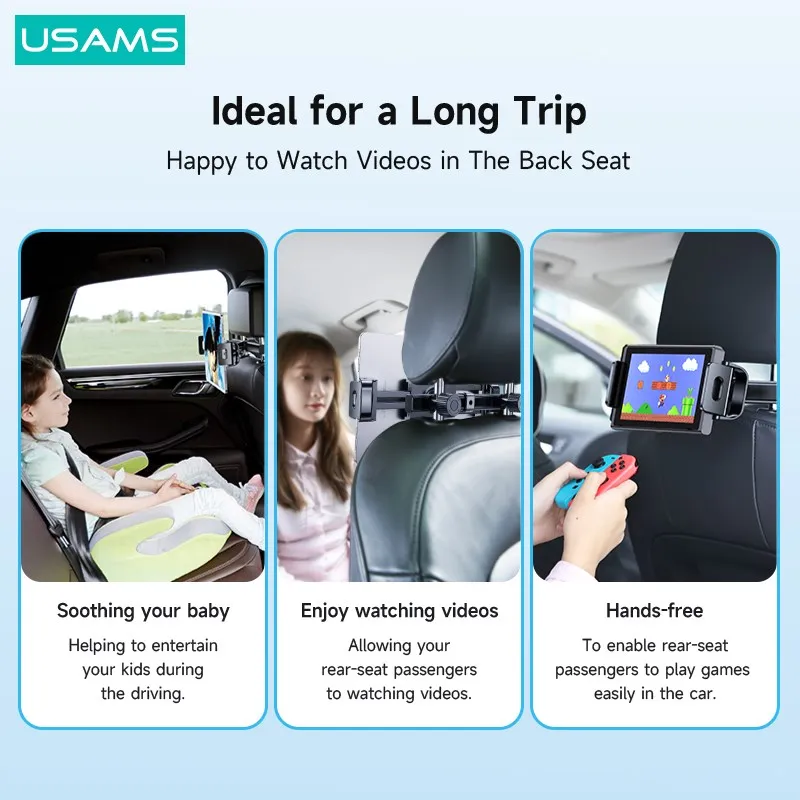 USAMS Автомобильное заднее сиденье Держатель телефона для планшета Ленивый
