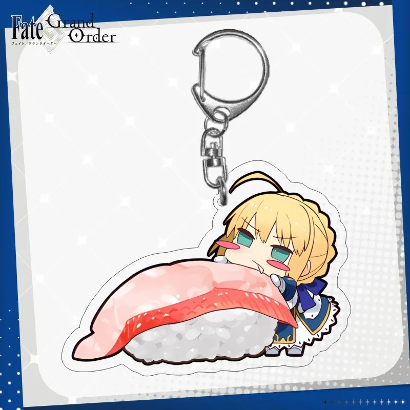 Фото Акриловый брелок Fate/Grand Order FGO Saber Fate/Zero, сопутствующие товары, брелок-украшение, подарок для друзей и фанатов, подвеска для сумки, сувенир, кольцо для ключей №5