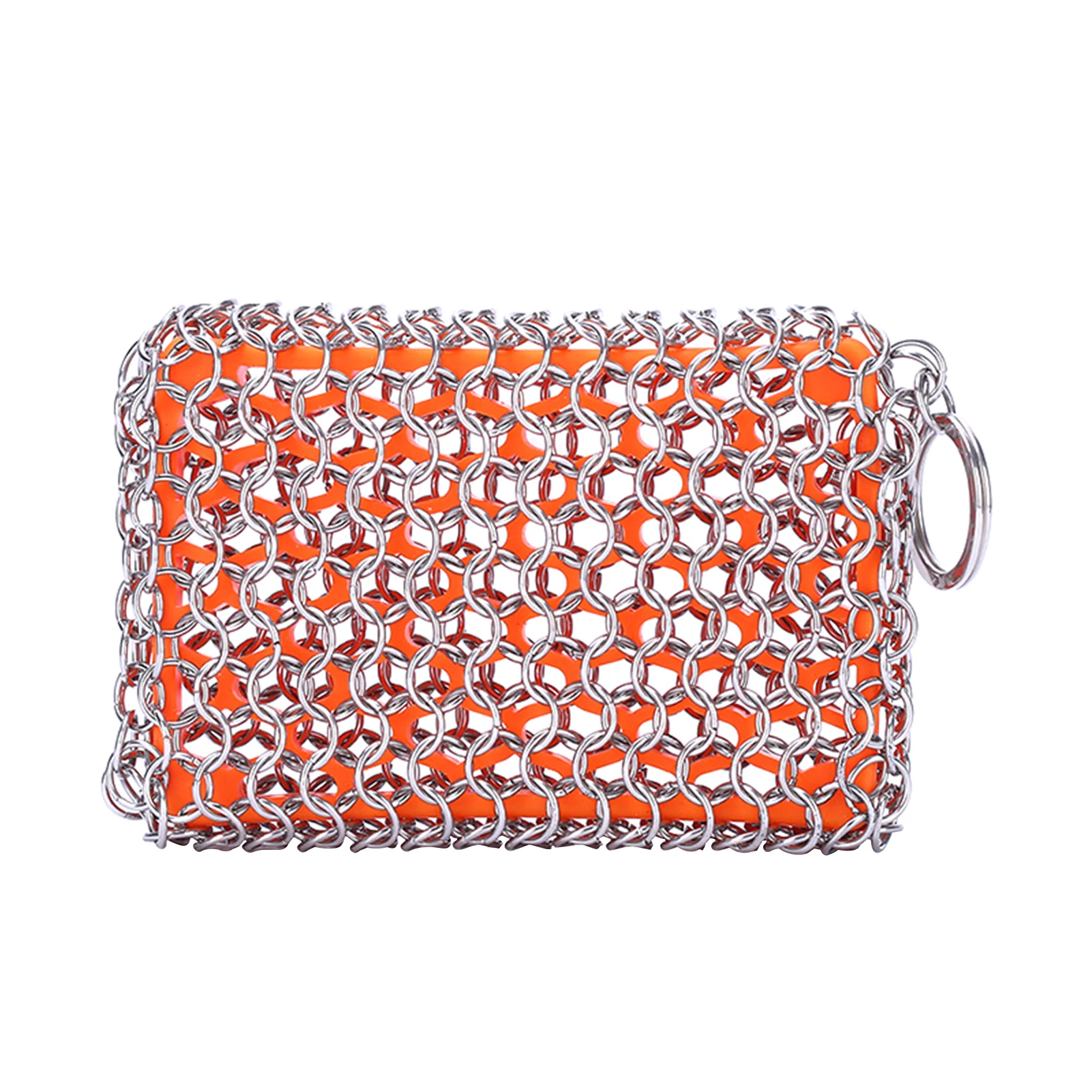 

Chainmail Scrubber Non Scratch For Skillet Hygenic Woks BBQ Grills Cast Iron Cleaner Stainless Steel Durable Pot Cookware